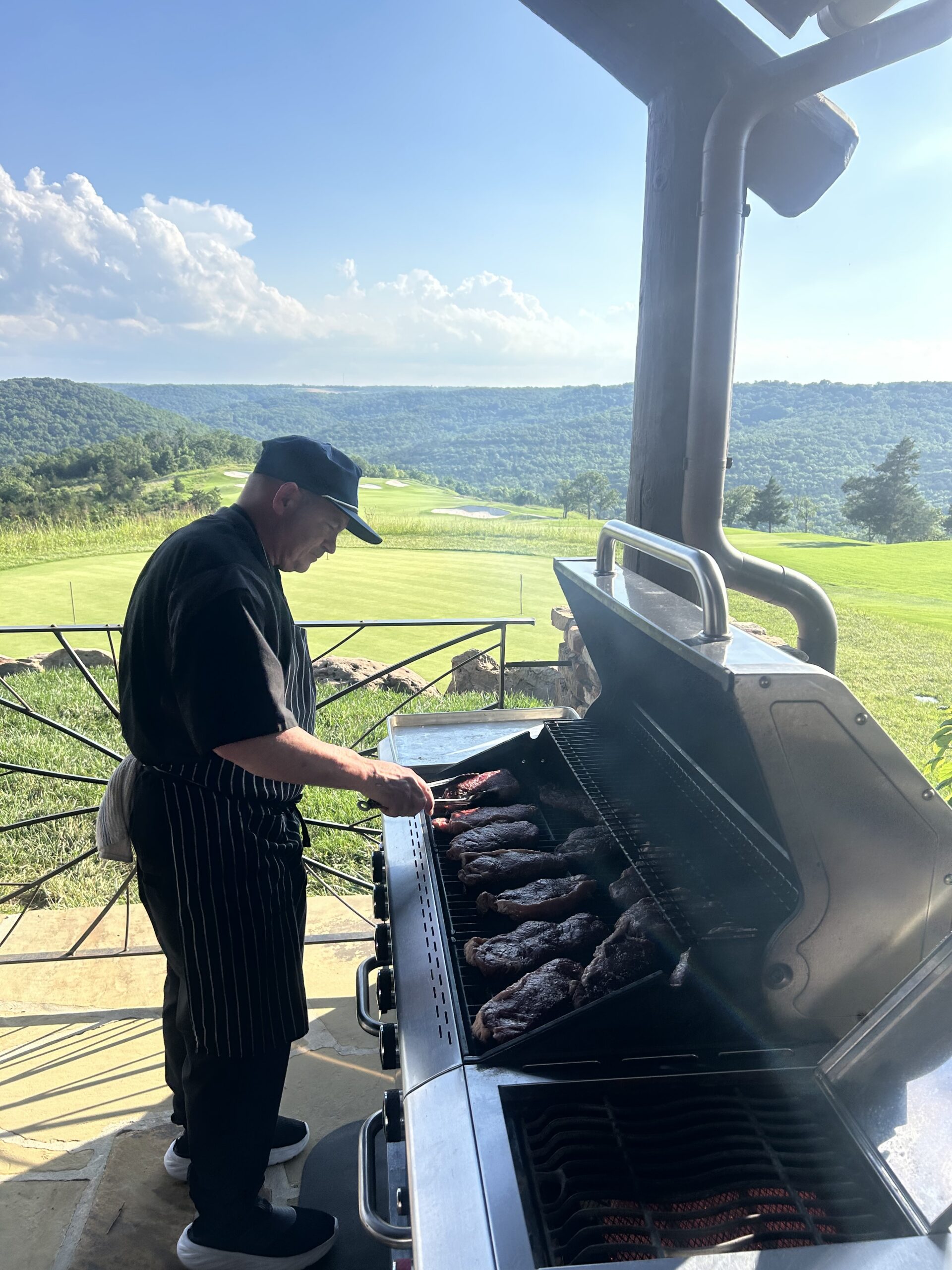 Chef Larry Ferguson preparing a private chef experience.